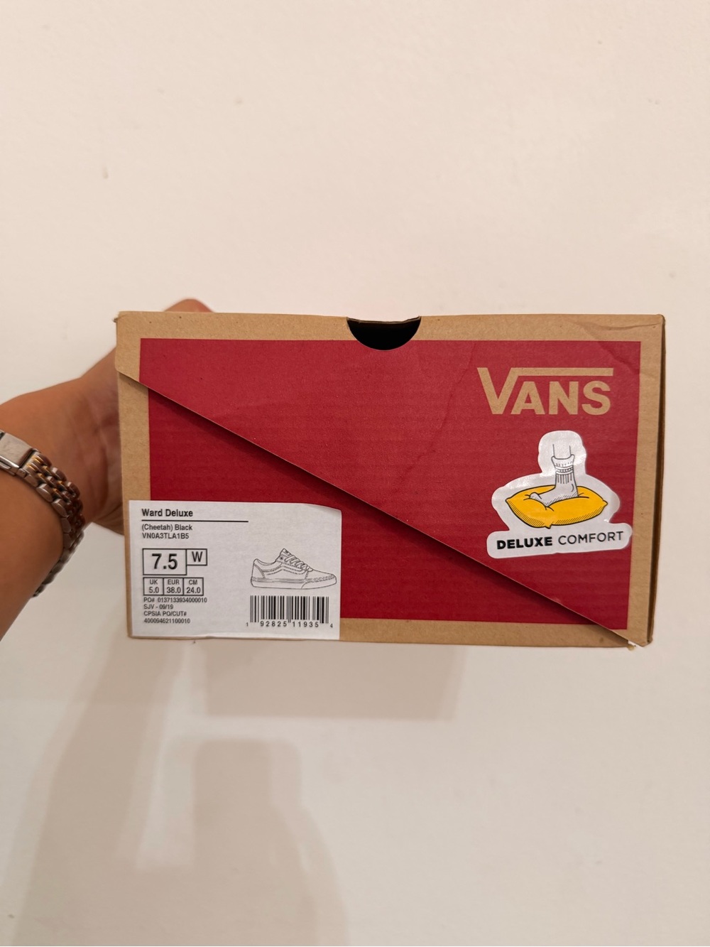 Vans Women's Low-Top Sneakers in Pink Leopard and Black - Picture 6 of 6